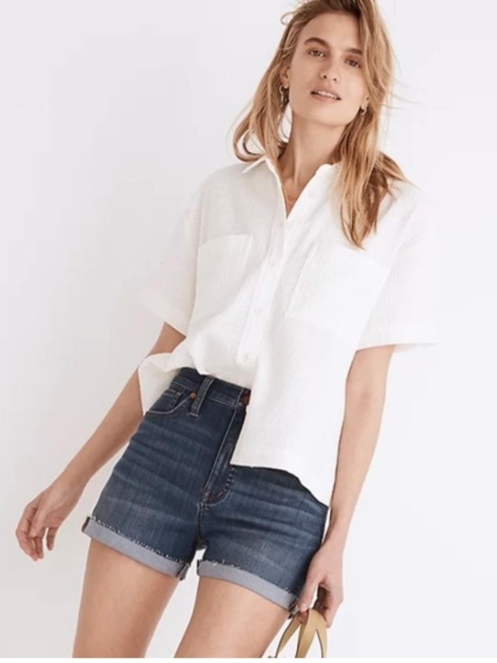 Madewell Dark Blue Denim Jean Shorts
